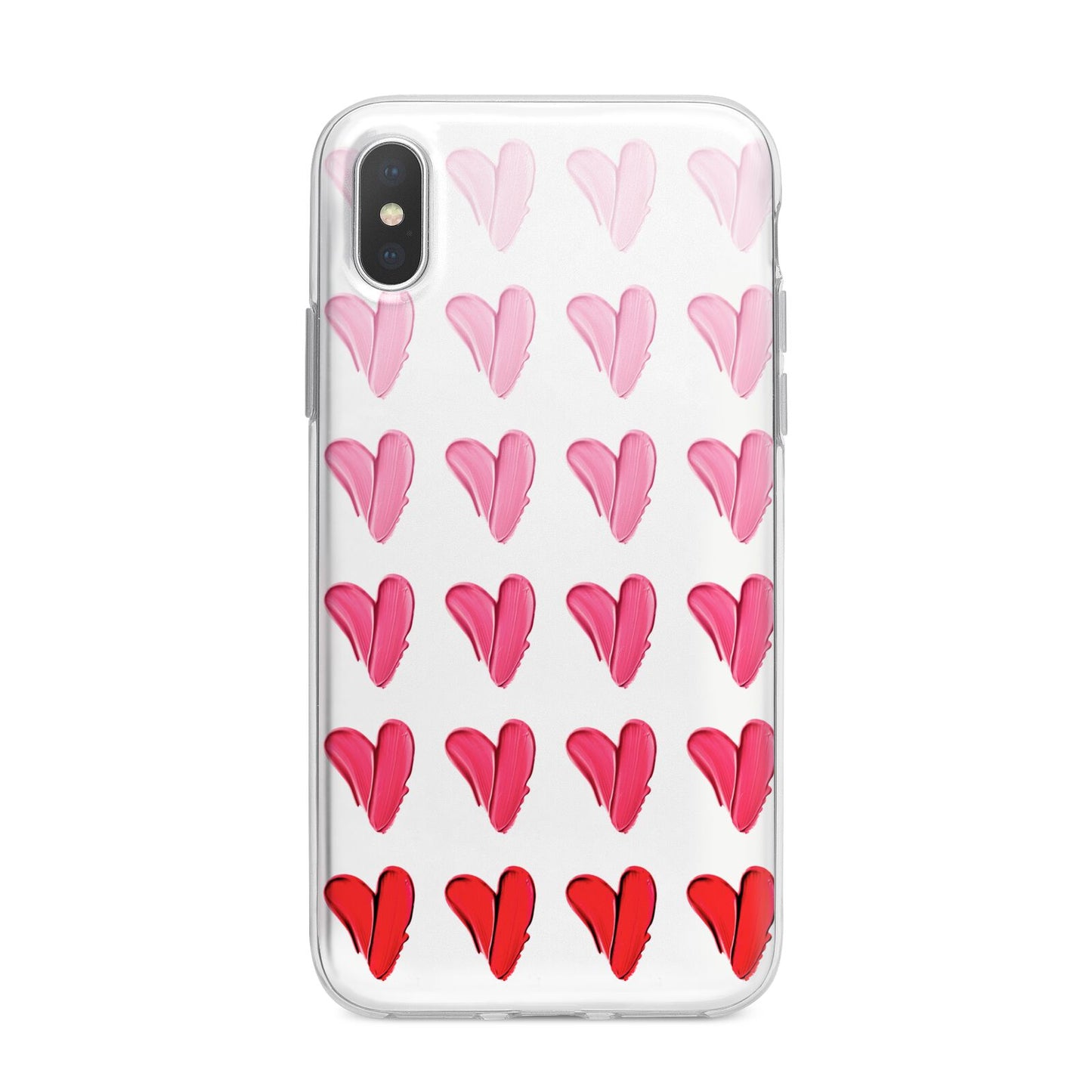 Brushstroke Heart iPhone X Bumper Case on Silver iPhone Alternative Image 1