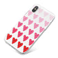 Brushstroke Heart iPhone X Bumper Case on Silver iPhone