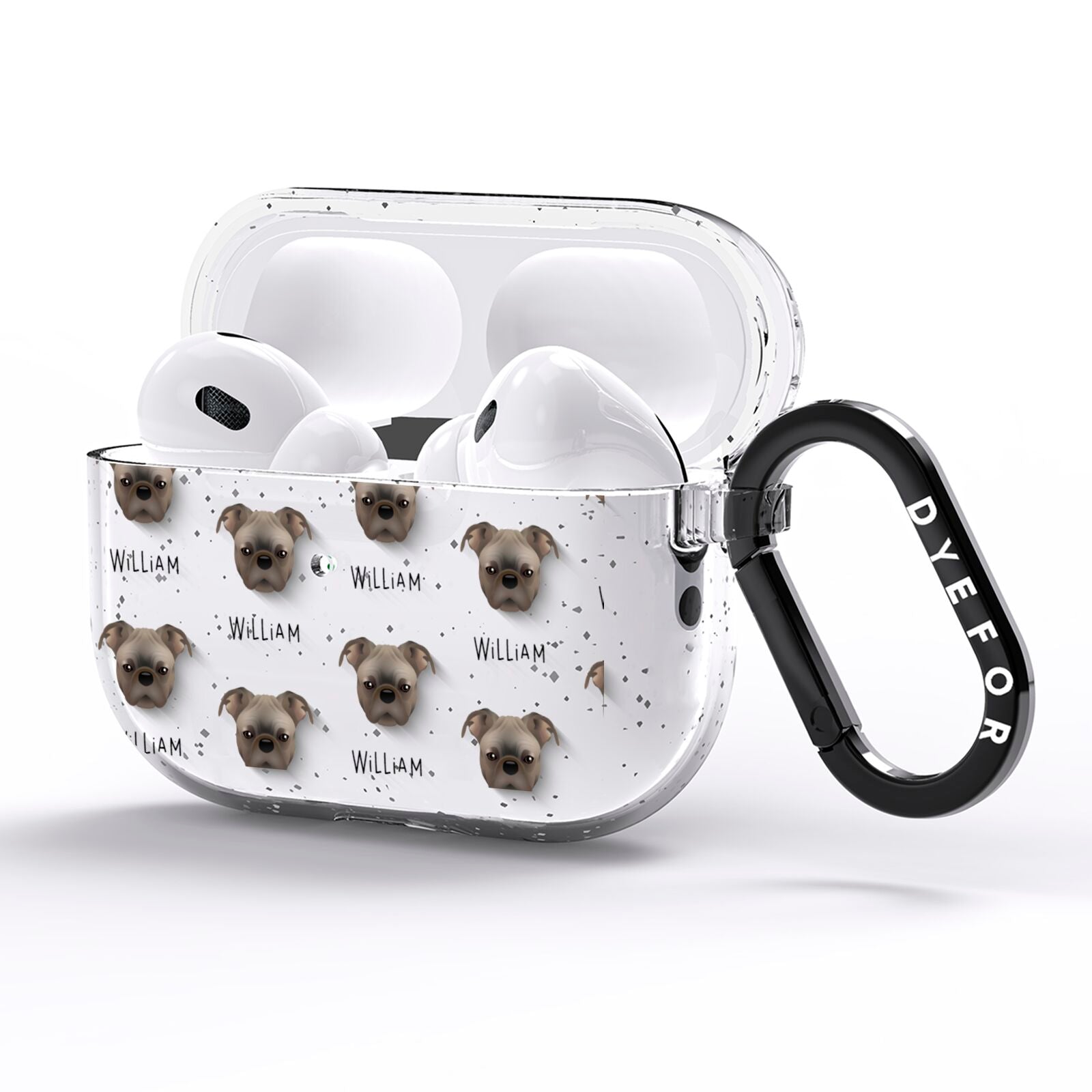 Bugg Icon with Name AirPods Pro Glitter Case Side Image