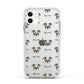Bugg Icon with Name Apple iPhone 11 in White with White Impact Case