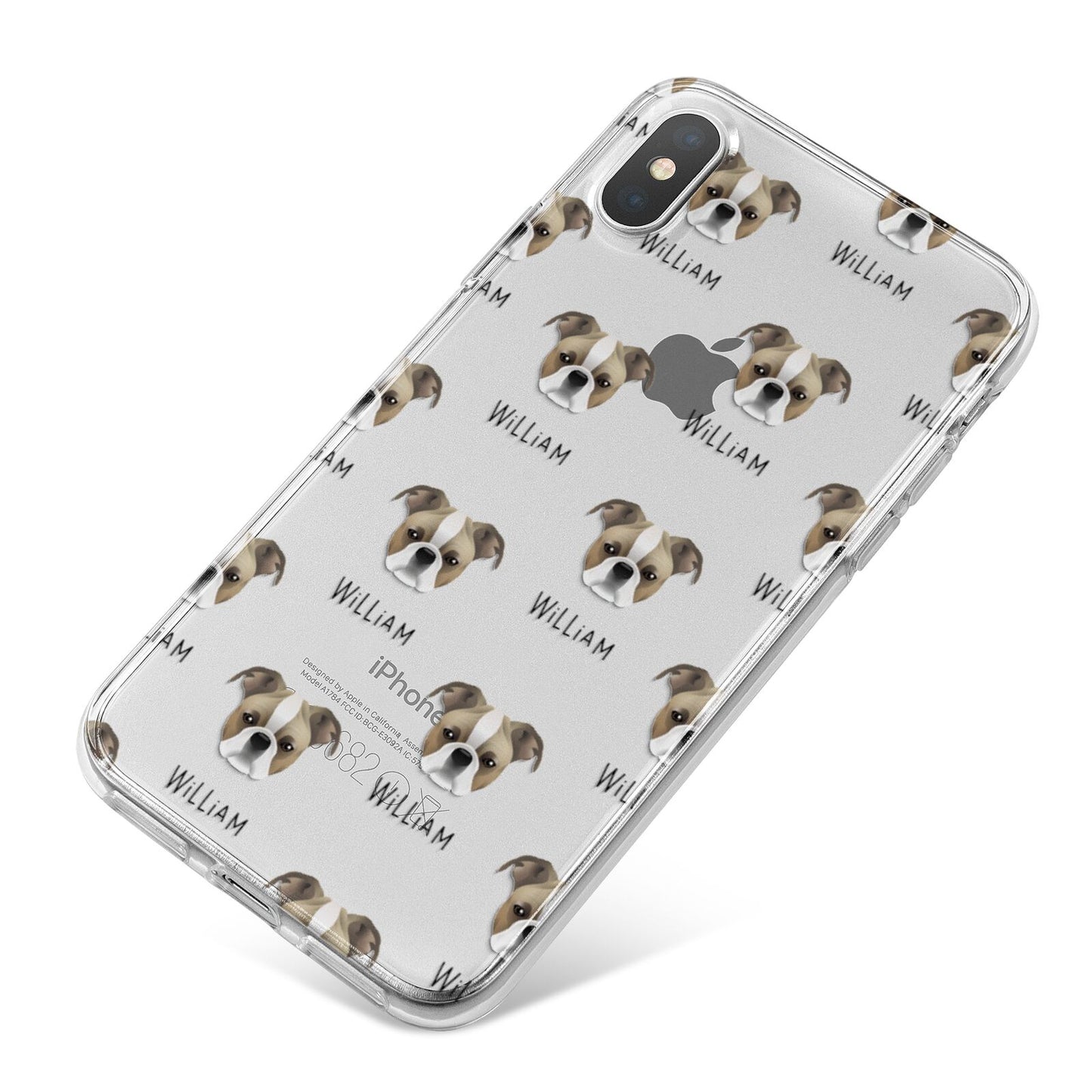 Bugg Icon with Name iPhone X Bumper Case on Silver iPhone