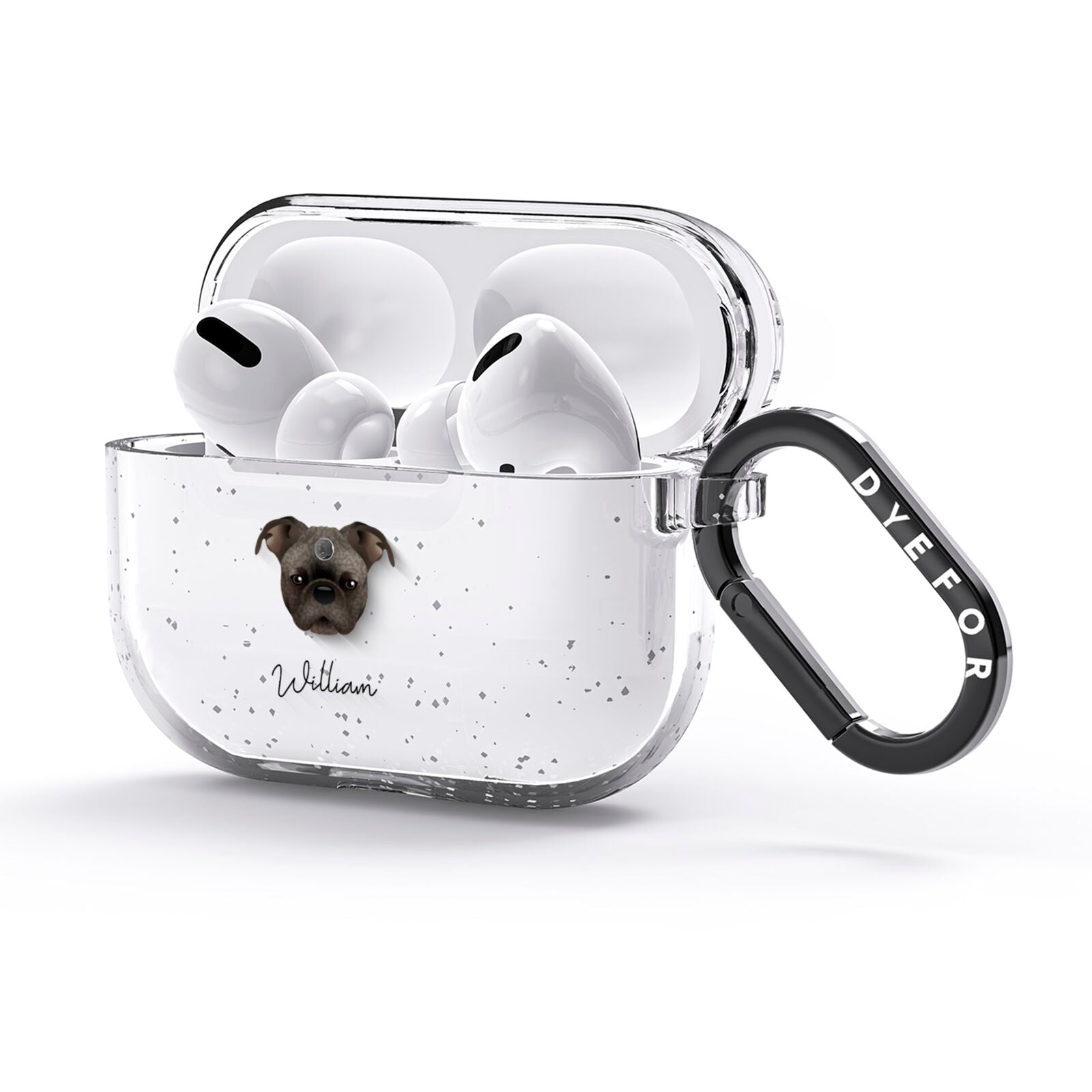 Bugg Personalised AirPods Glitter Case 3rd Gen Side Image