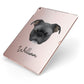 Bugg Personalised Apple iPad Case on Rose Gold iPad Side View