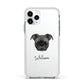 Bugg Personalised Apple iPhone 11 Pro in Silver with White Impact Case