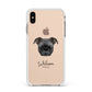 Bugg Personalised Apple iPhone Xs Max Impact Case White Edge on Gold Phone
