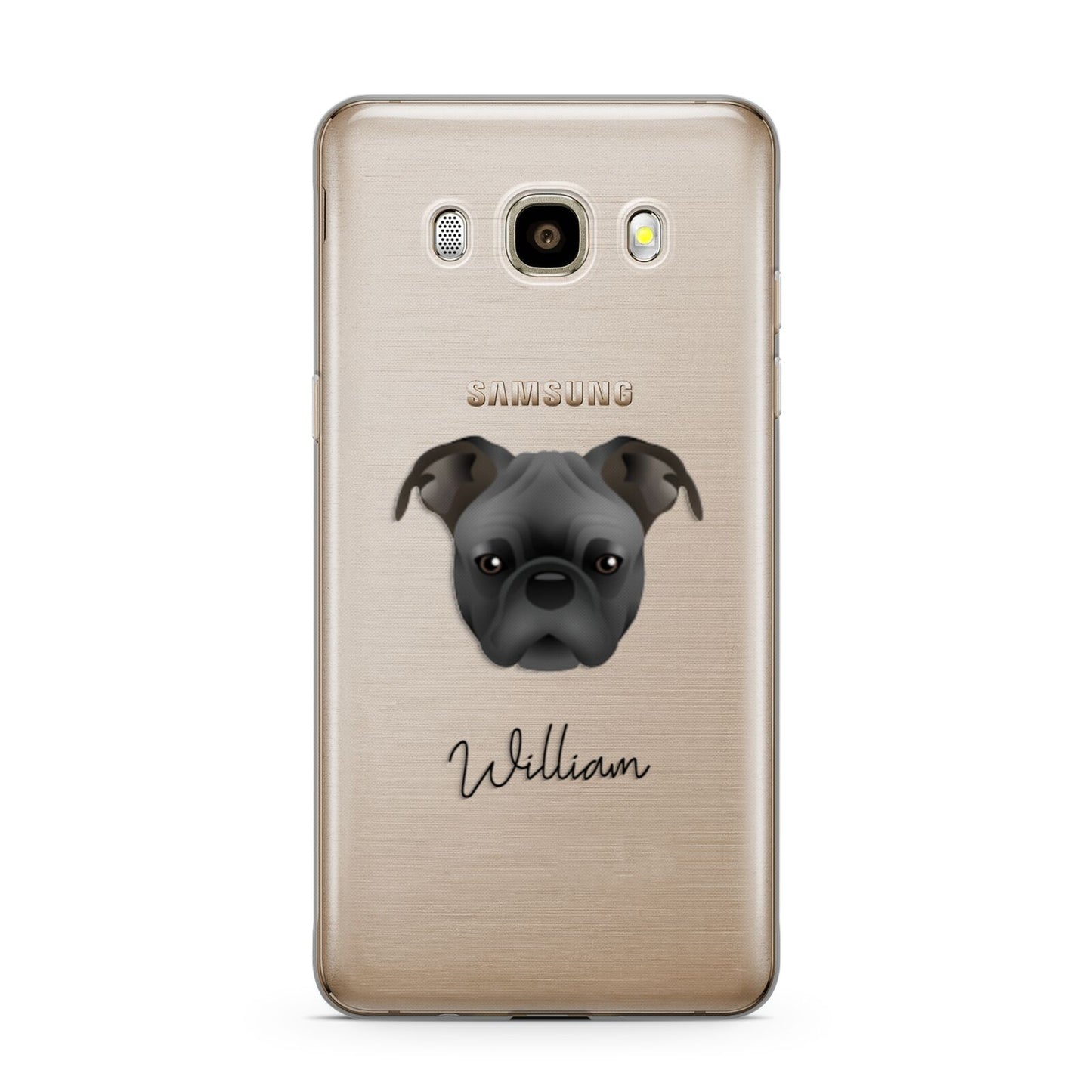 Bugg Personalised Samsung Galaxy J7 2016 Case on gold phone