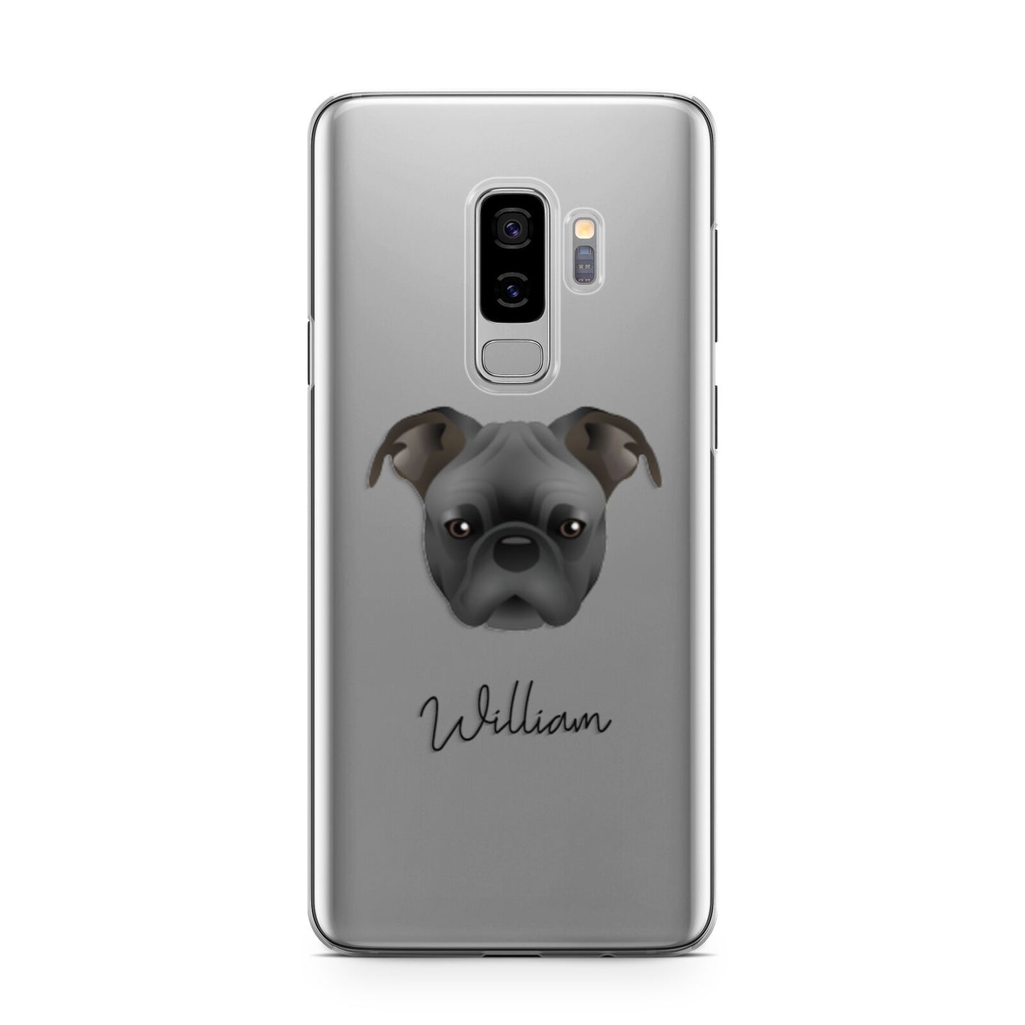 Bugg Personalised Samsung Galaxy S9 Plus Case on Silver phone