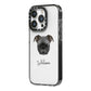 Bugg Personalised iPhone 14 Pro Black Impact Case Side Angle on Silver phone