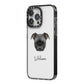Bugg Personalised iPhone 14 Pro Max Black Impact Case Side Angle on Silver phone