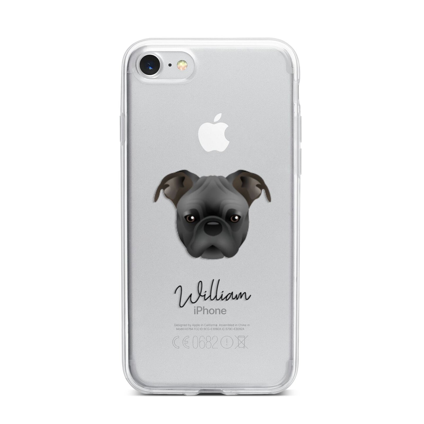 Bugg Personalised iPhone 7 Bumper Case on Silver iPhone