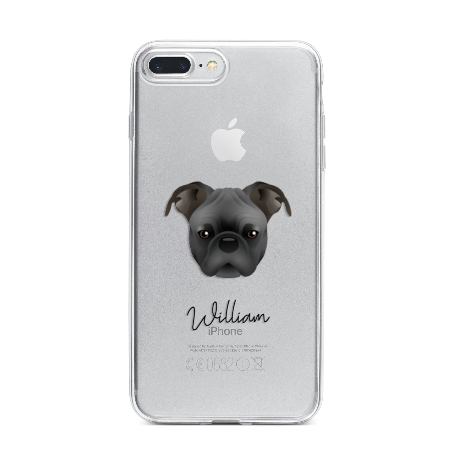 Bugg Personalised iPhone 7 Plus Bumper Case on Silver iPhone