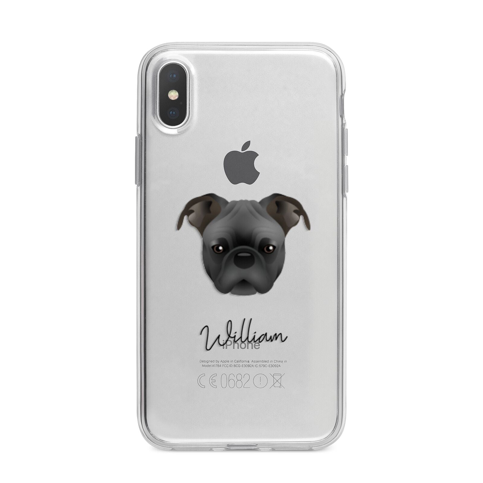 Bugg Personalised iPhone X Bumper Case on Silver iPhone Alternative Image 1