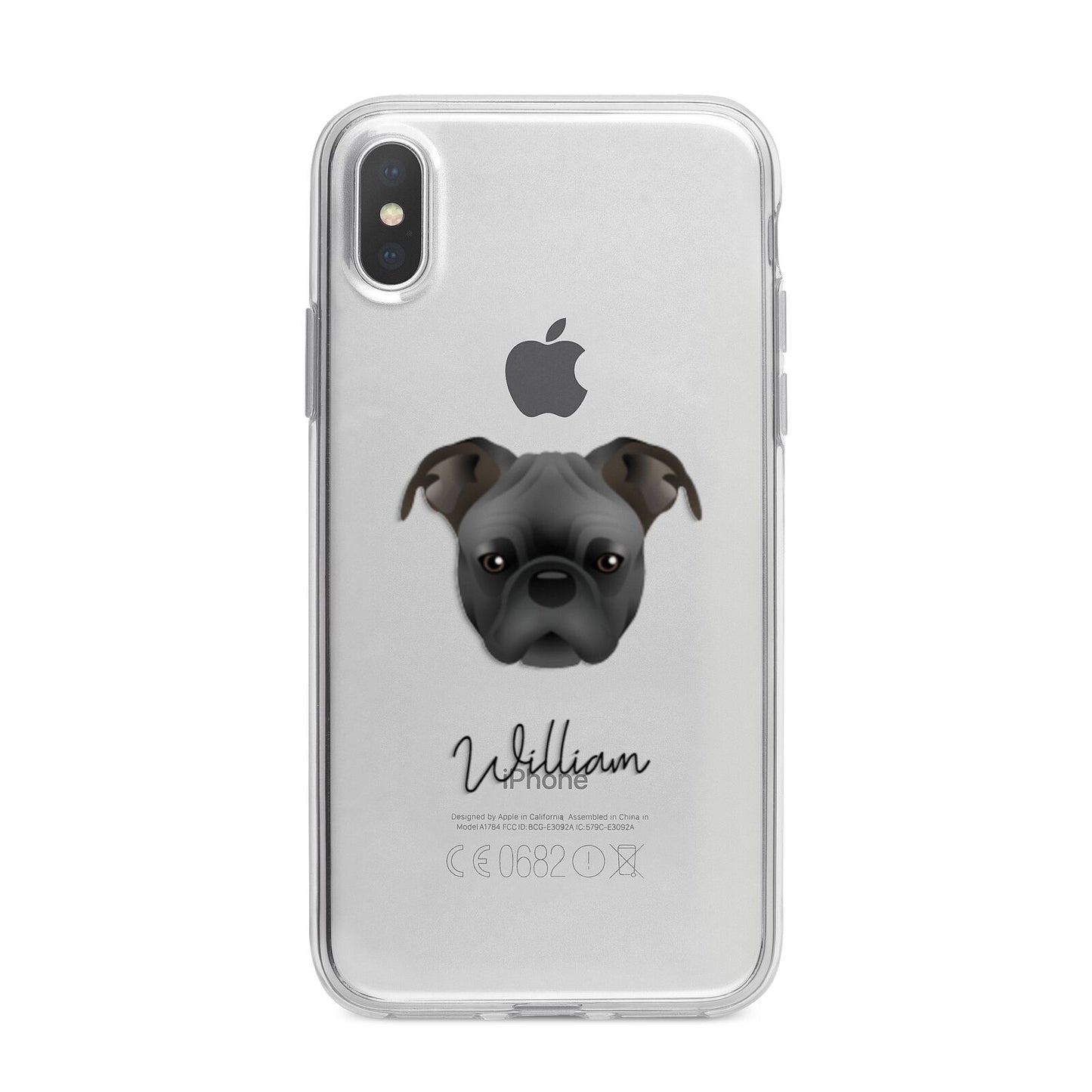 Bugg Personalised iPhone X Bumper Case on Silver iPhone Alternative Image 1