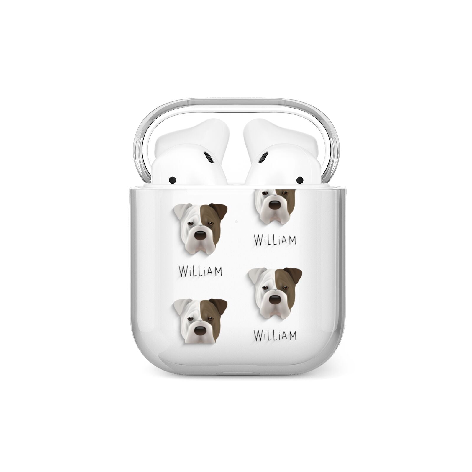 Bull Pei Icon with Name AirPods Case