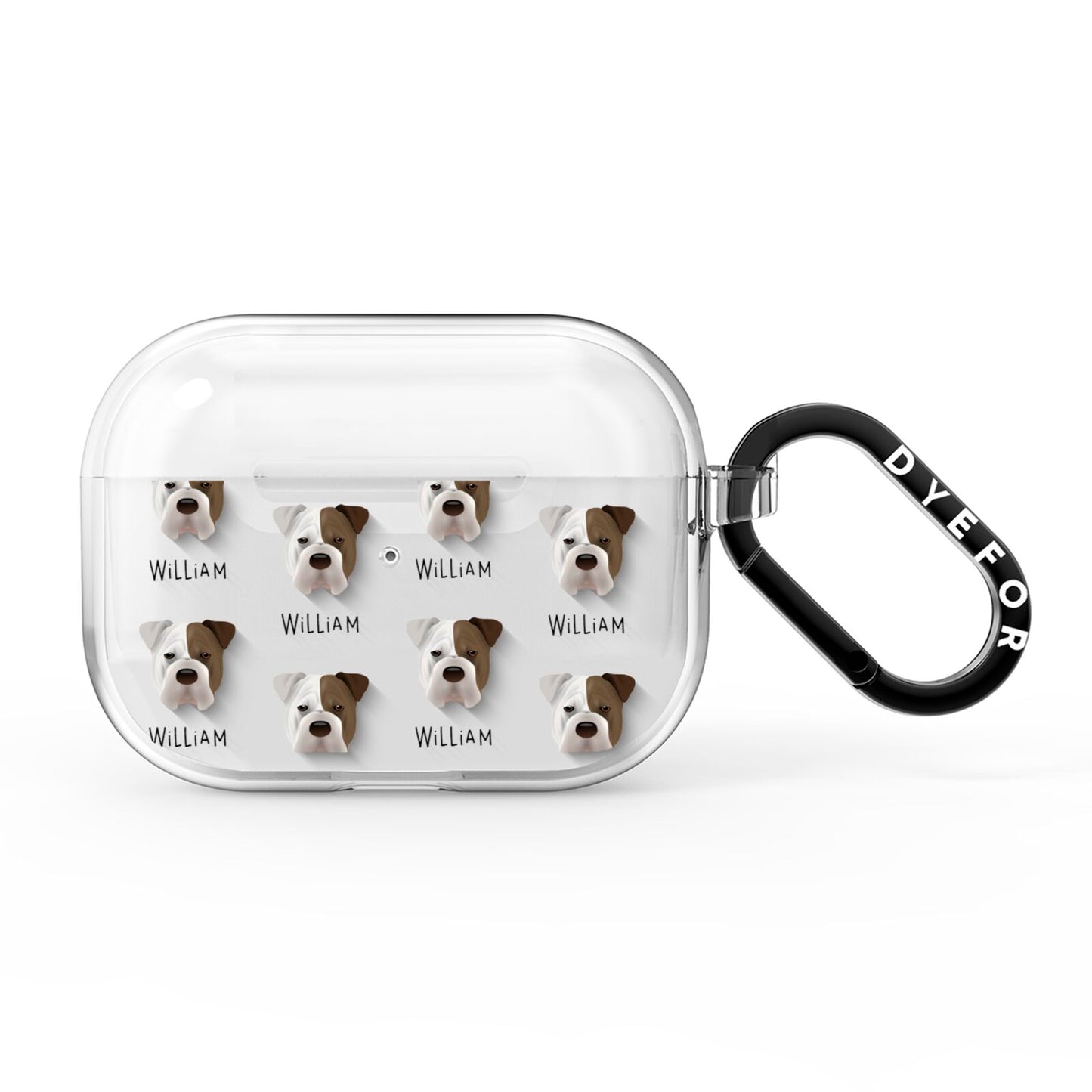 Bull Pei Icon with Name AirPods Pro Clear Case