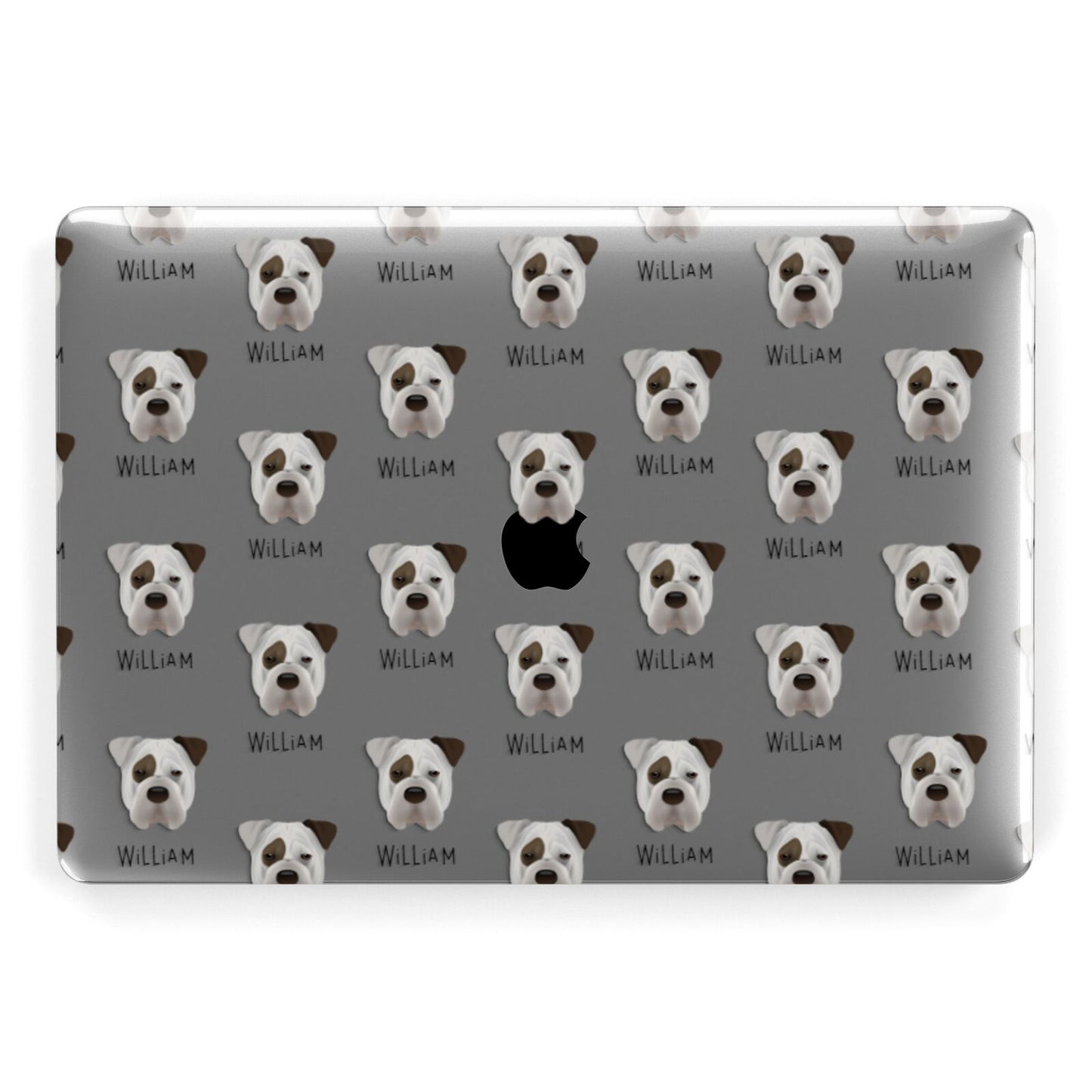 Bull Pei Icon with Name Apple MacBook Case