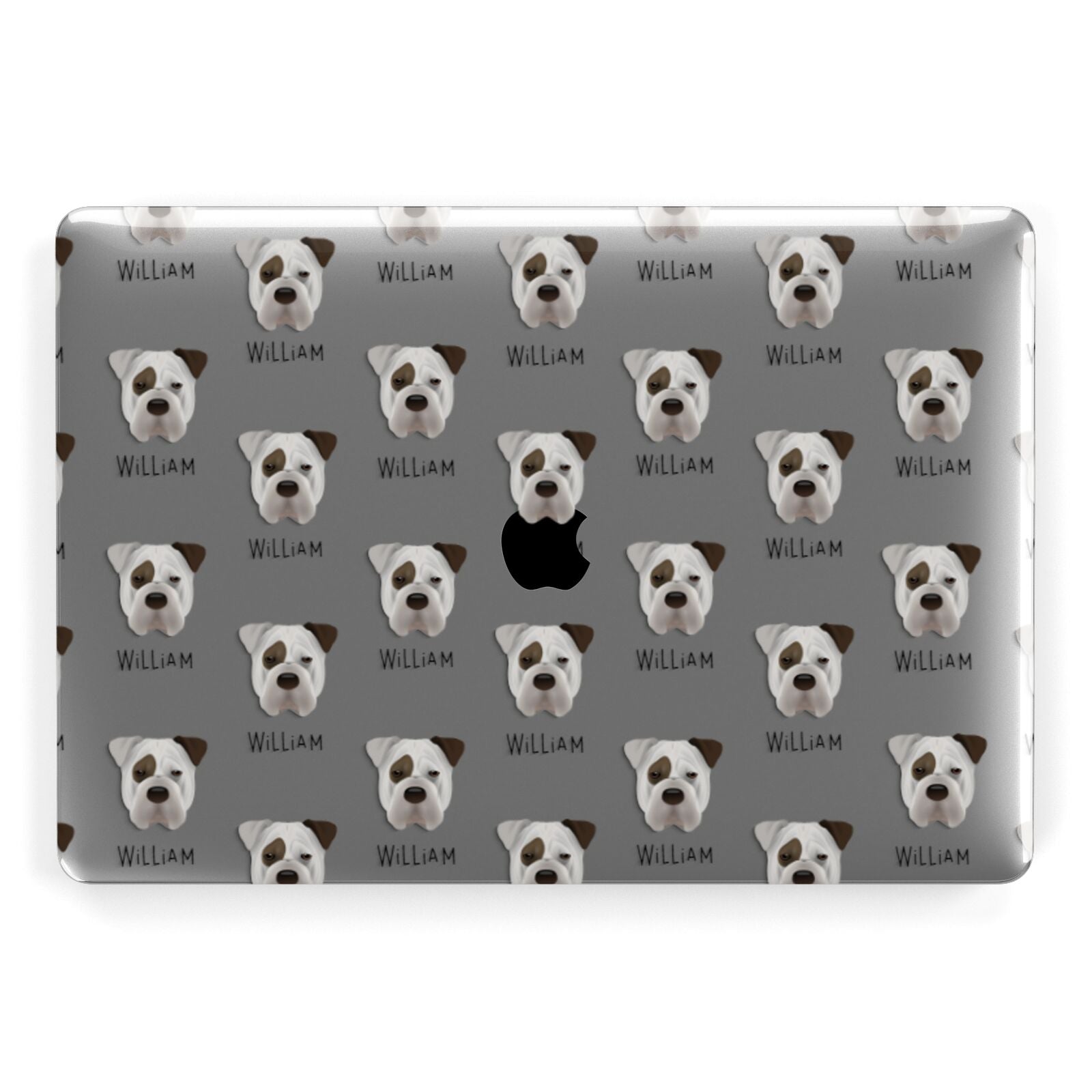 Bull Pei Icon with Name Apple MacBook Case