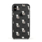Bull Pei Icon with Name Apple iPhone Xs Impact Case Black Edge on Black Phone
