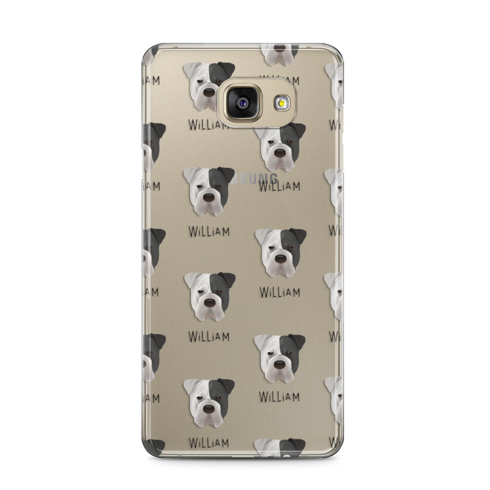 Bull Pei Icon with Name Samsung Galaxy A5 2016 Case on gold phone