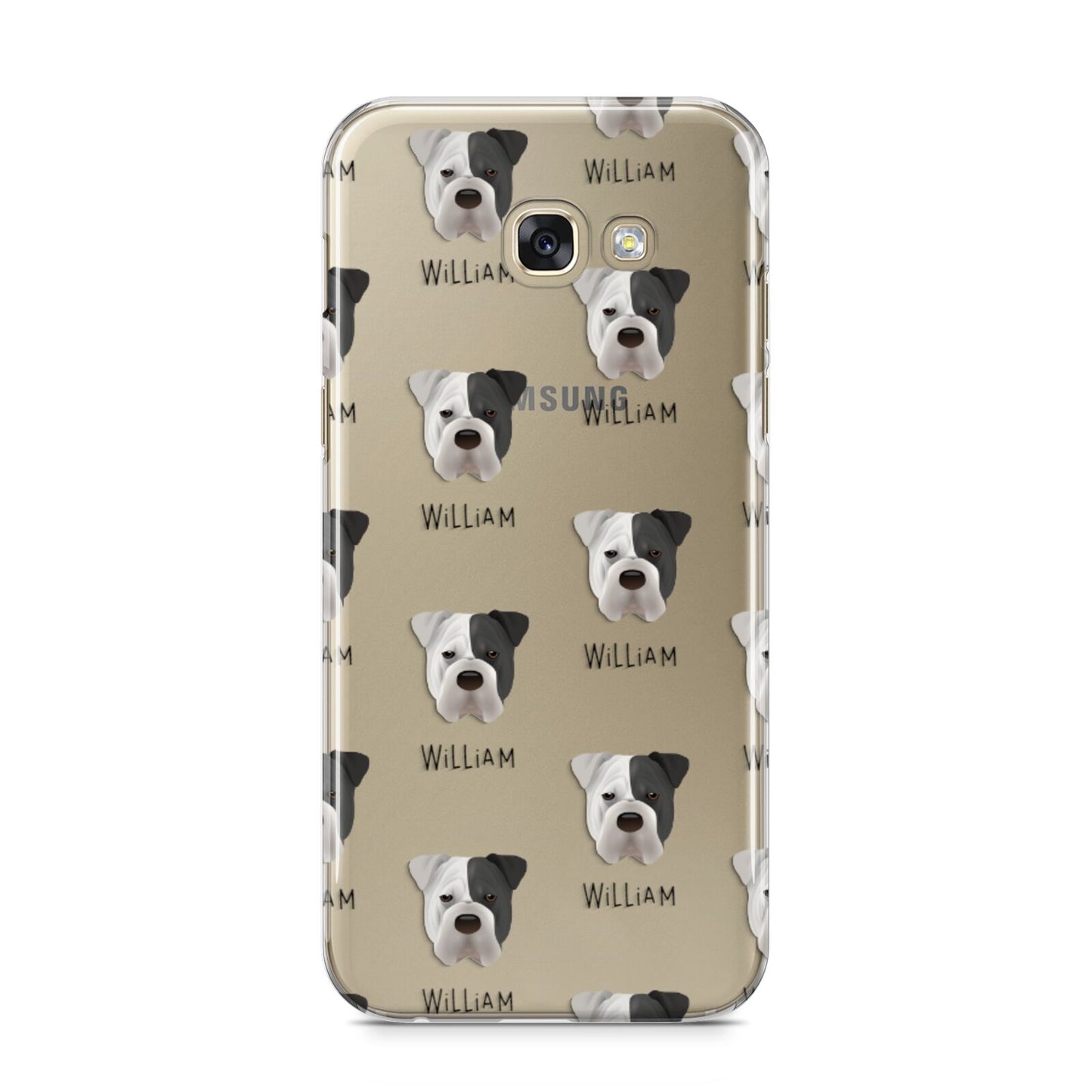 Bull Pei Icon with Name Samsung Galaxy A5 2017 Case on gold phone