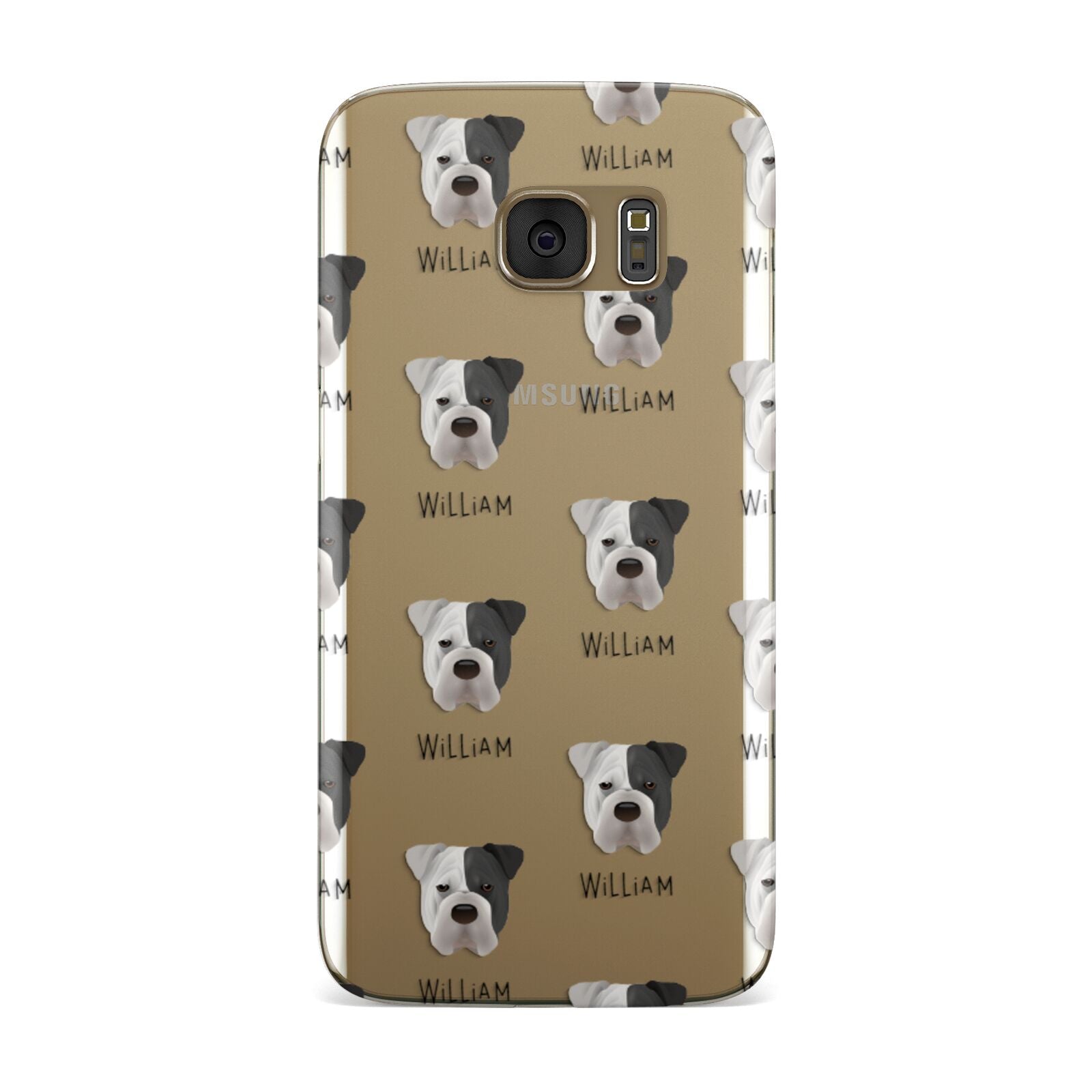 Bull Pei Icon with Name Samsung Galaxy Case
