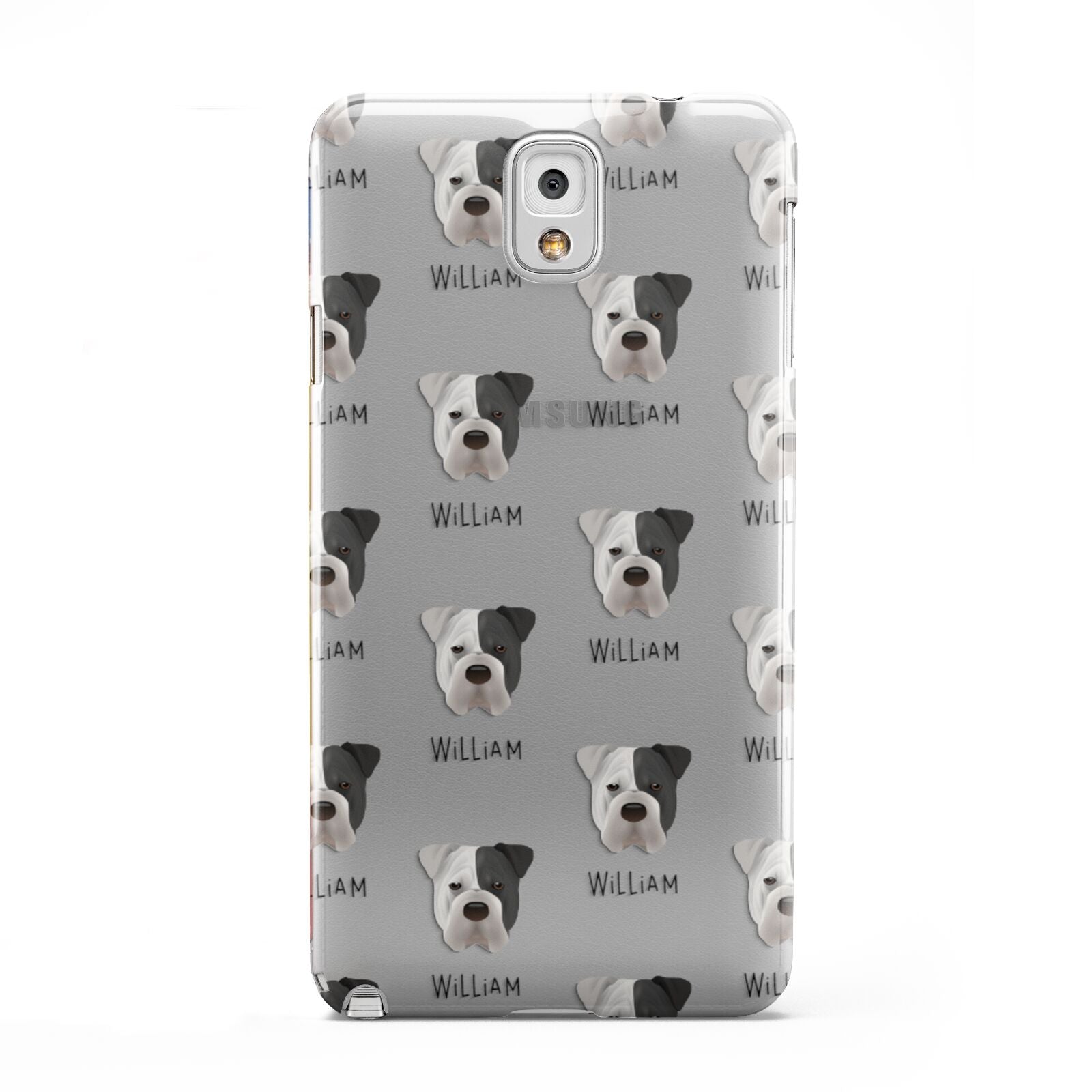 Bull Pei Icon with Name Samsung Galaxy Note 3 Case