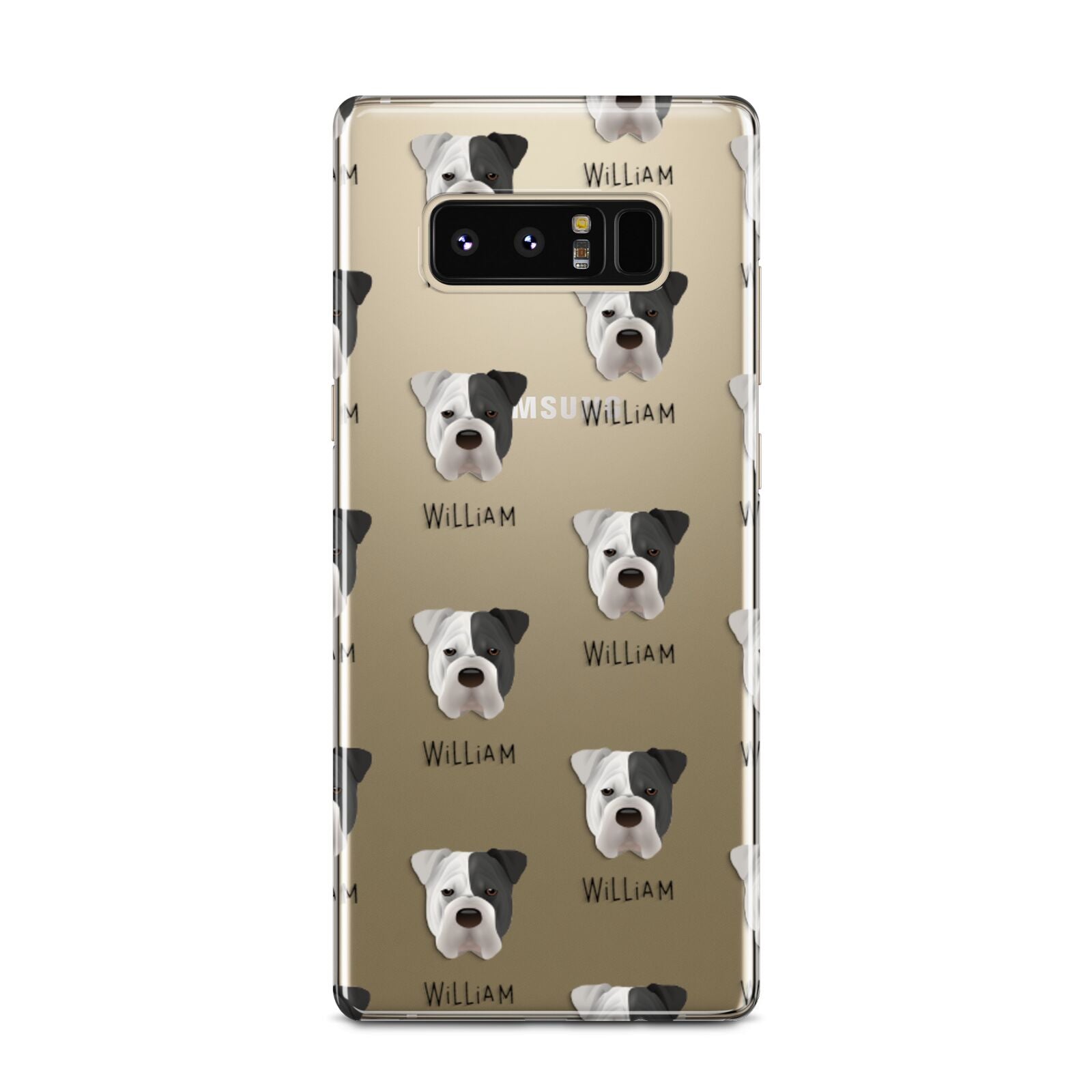 Bull Pei Icon with Name Samsung Galaxy Note 8 Case