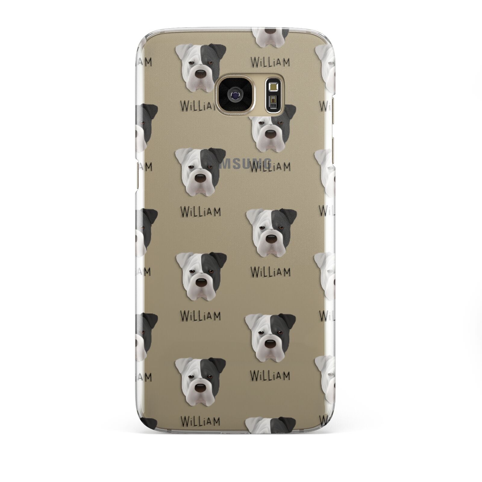 Bull Pei Icon with Name Samsung Galaxy S7 Edge Case