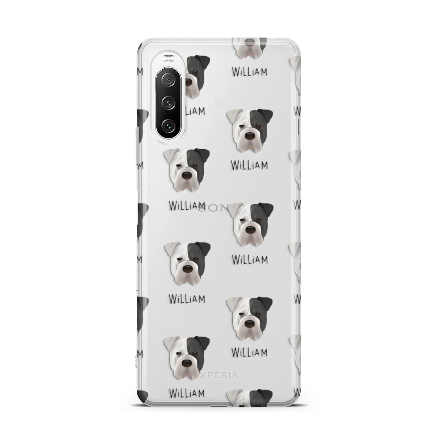 Bull Pei Icon with Name Sony Xperia 10 III Case