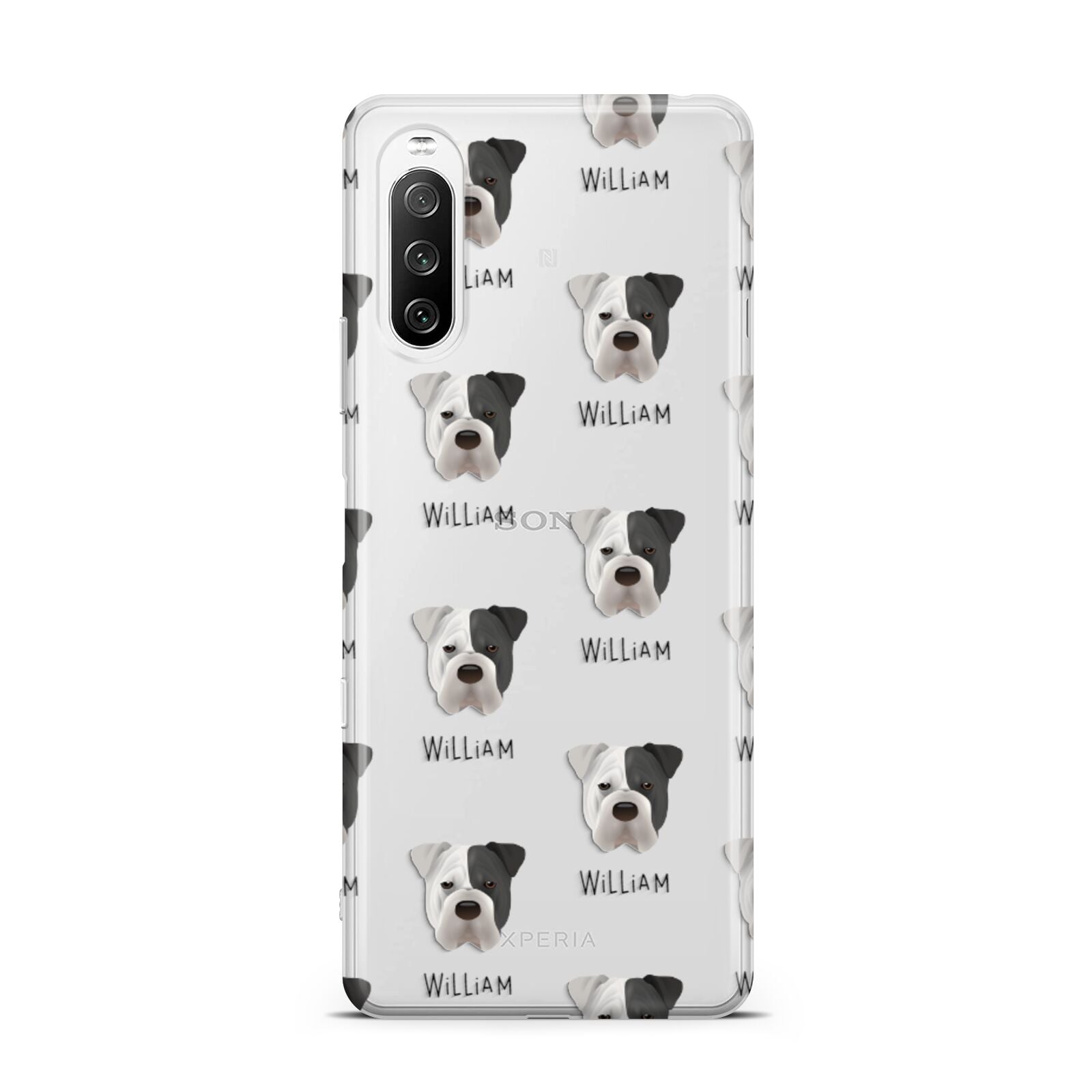 Bull Pei Icon with Name Sony Xperia 10 III Case