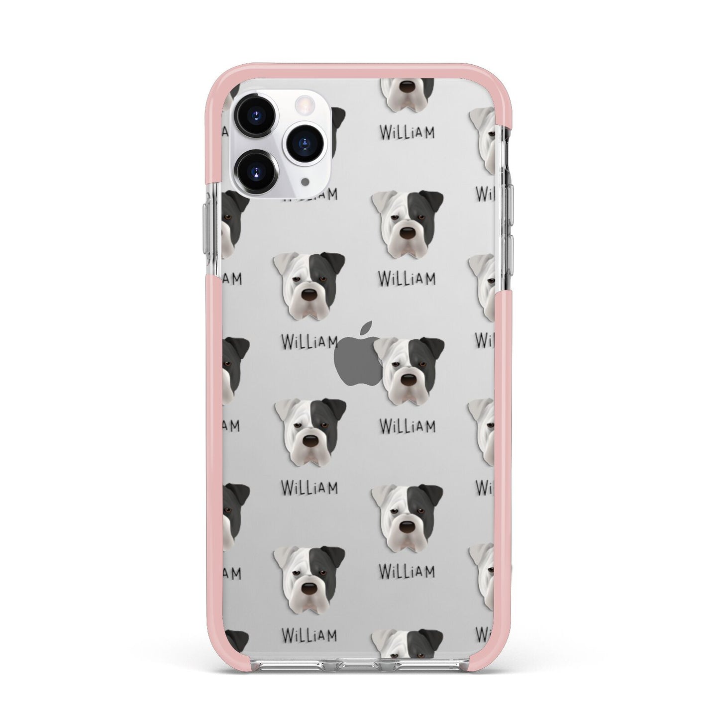 Bull Pei Icon with Name iPhone 11 Pro Max Impact Pink Edge Case