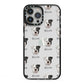Bull Pei Icon with Name iPhone 13 Pro Max Black Impact Case on Silver phone