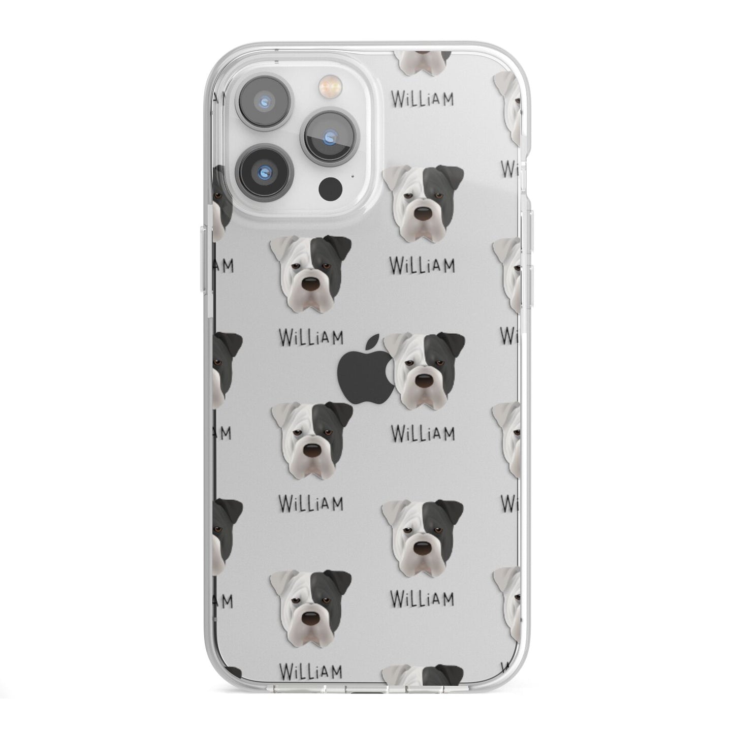 Bull Pei Icon with Name iPhone 13 Pro Max TPU Impact Case with White Edges
