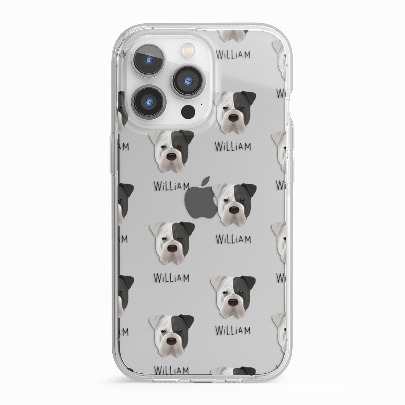 Bull Pei Icon with Name iPhone 13 Pro TPU Impact Case with White Edges