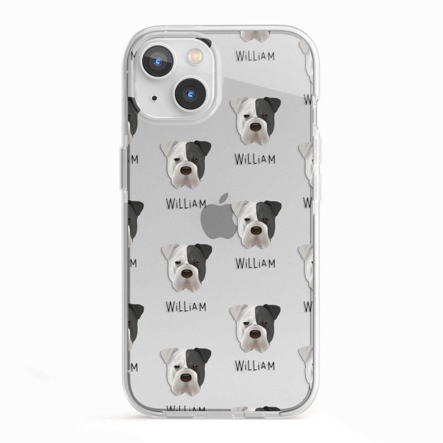 Bull Pei Icon with Name iPhone 13 TPU Impact Case with White Edges