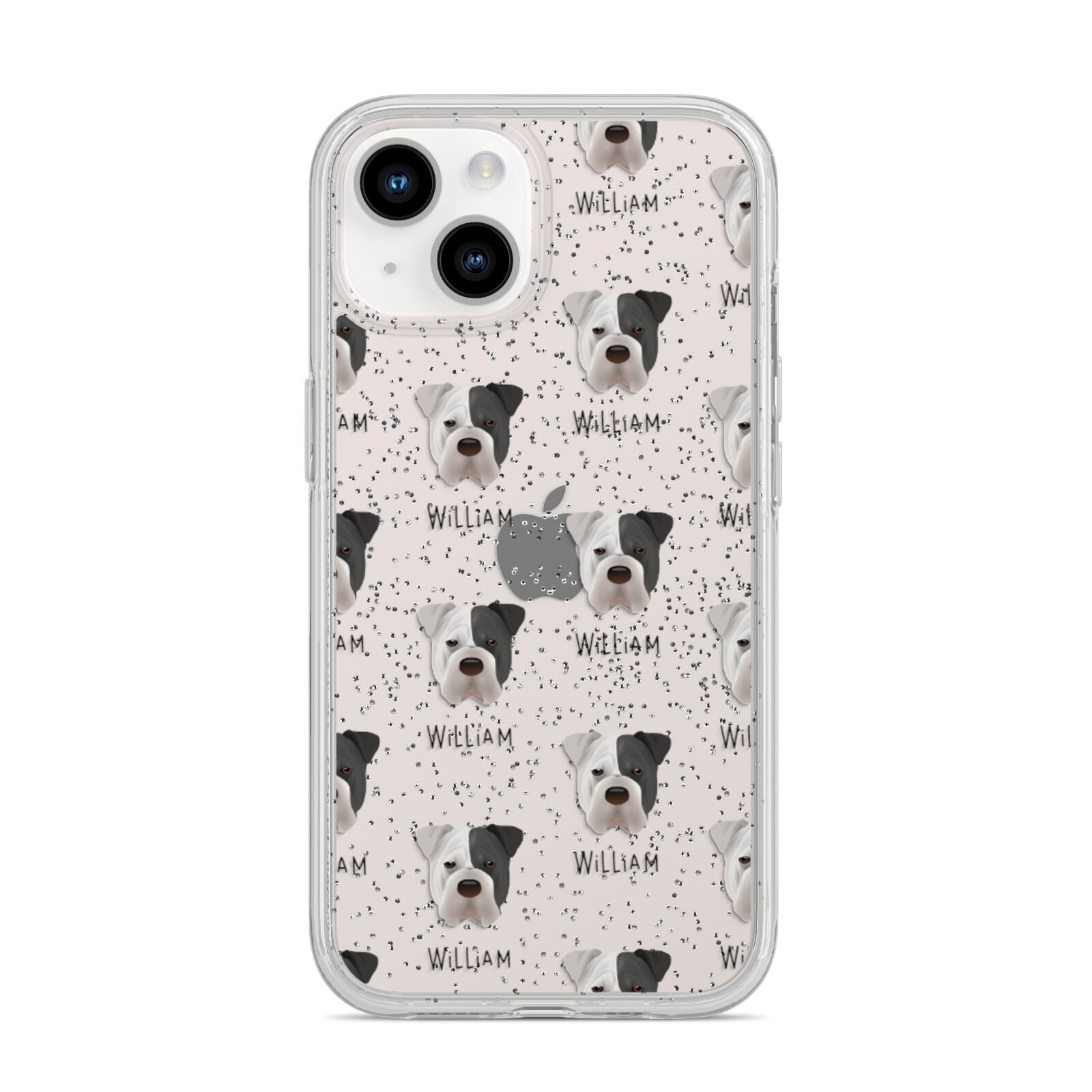 Bull Pei Icon with Name iPhone 14 Glitter Tough Case Starlight