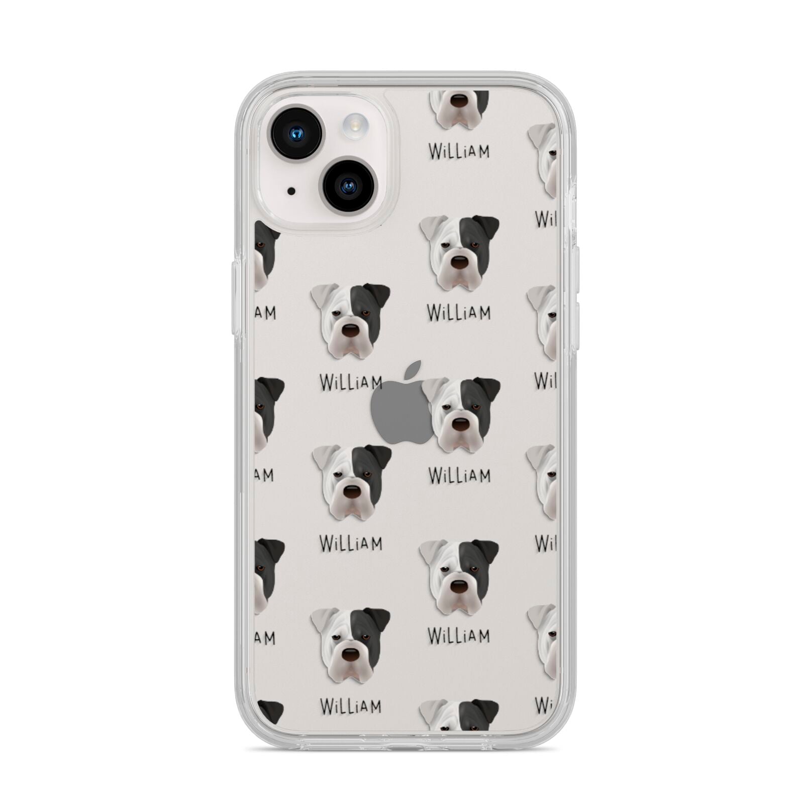 Bull Pei Icon with Name iPhone 14 Plus Clear Tough Case Starlight