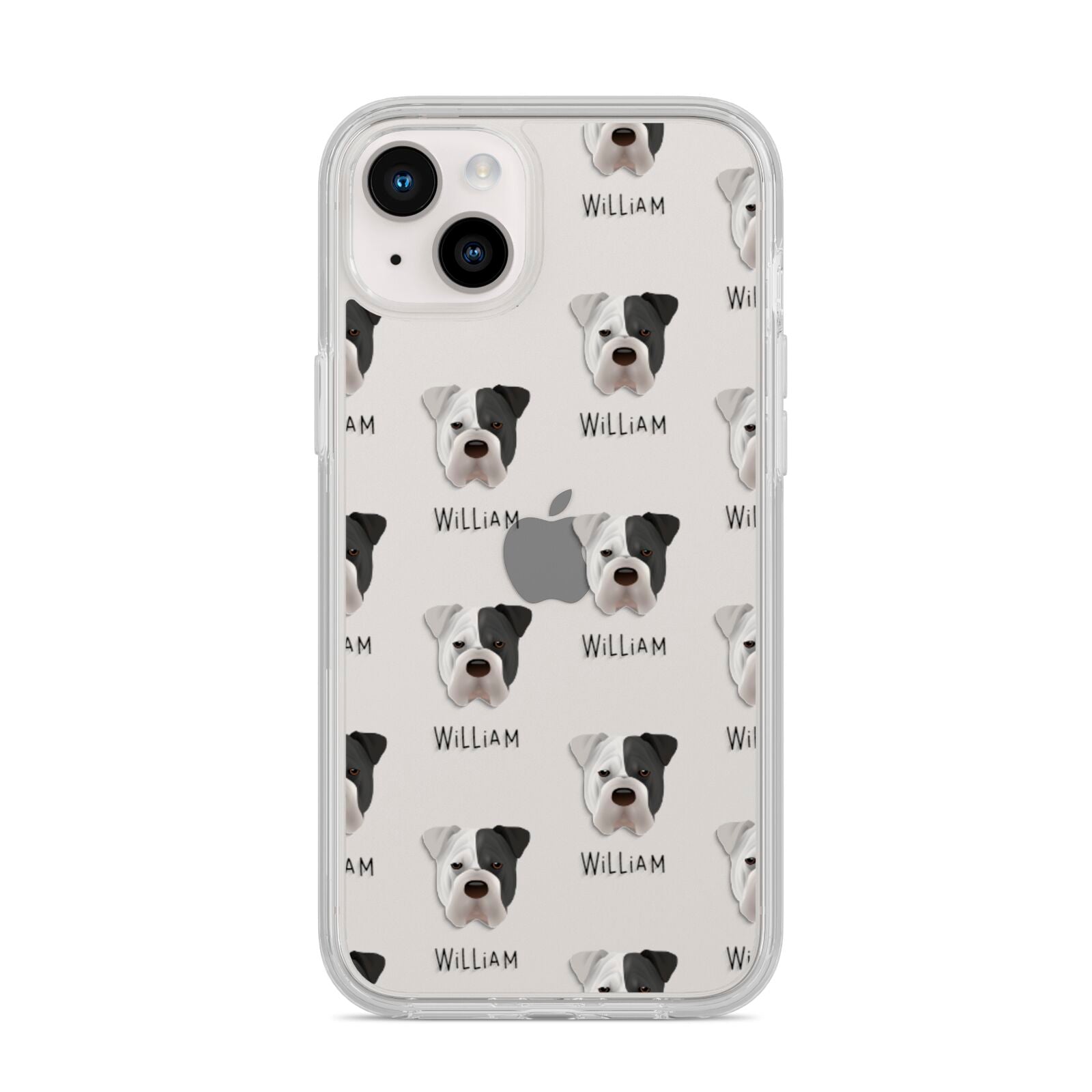 Bull Pei Icon with Name iPhone 14 Plus Clear Tough Case Starlight