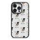 Bull Pei Icon with Name iPhone 14 Pro Black Impact Case on Silver phone