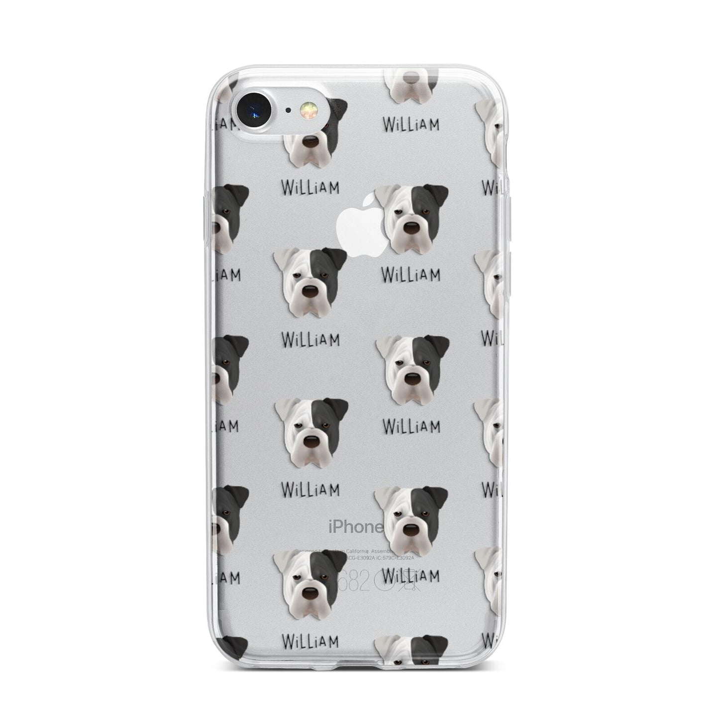 Bull Pei Icon with Name iPhone 7 Bumper Case on Silver iPhone