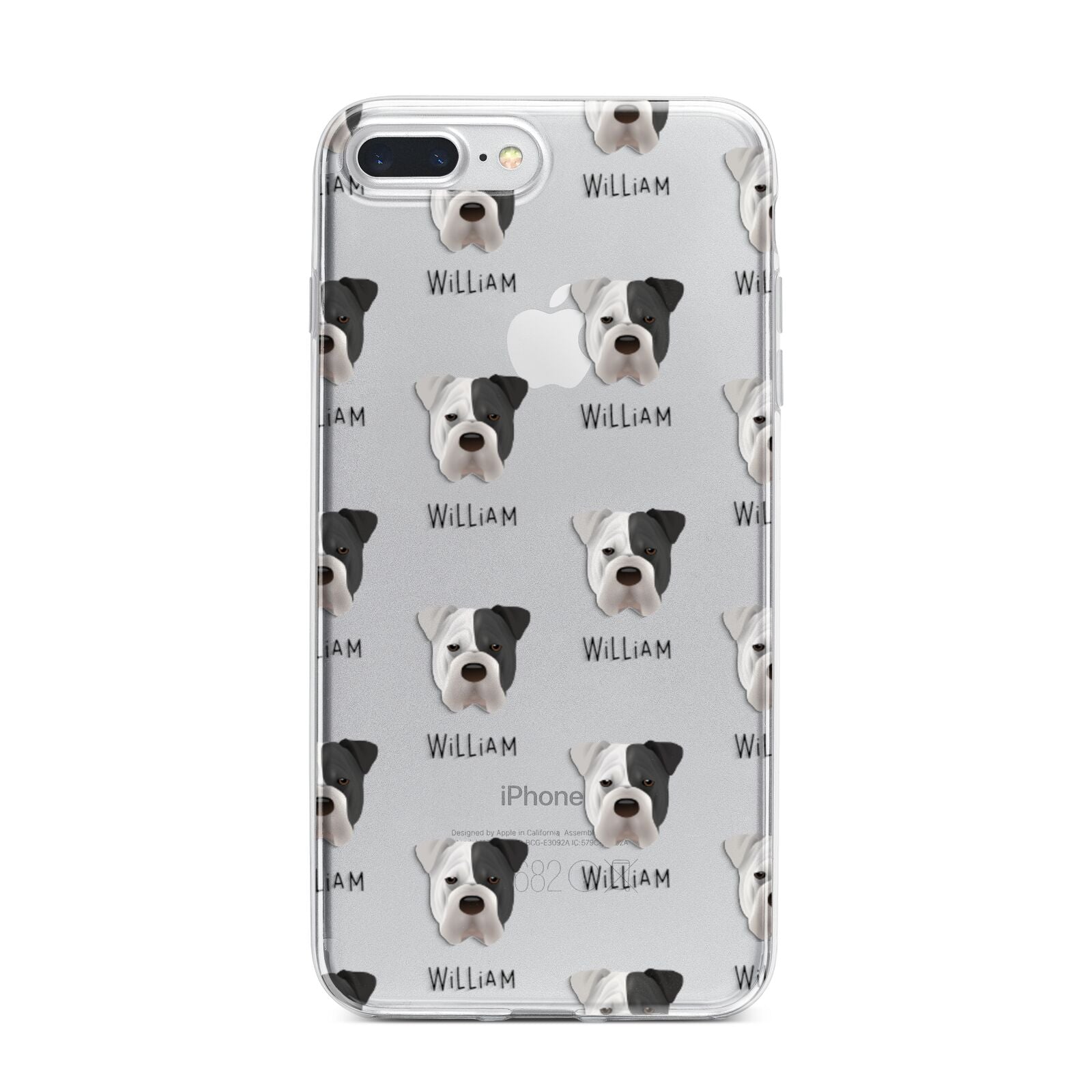 Bull Pei Icon with Name iPhone 7 Plus Bumper Case on Silver iPhone