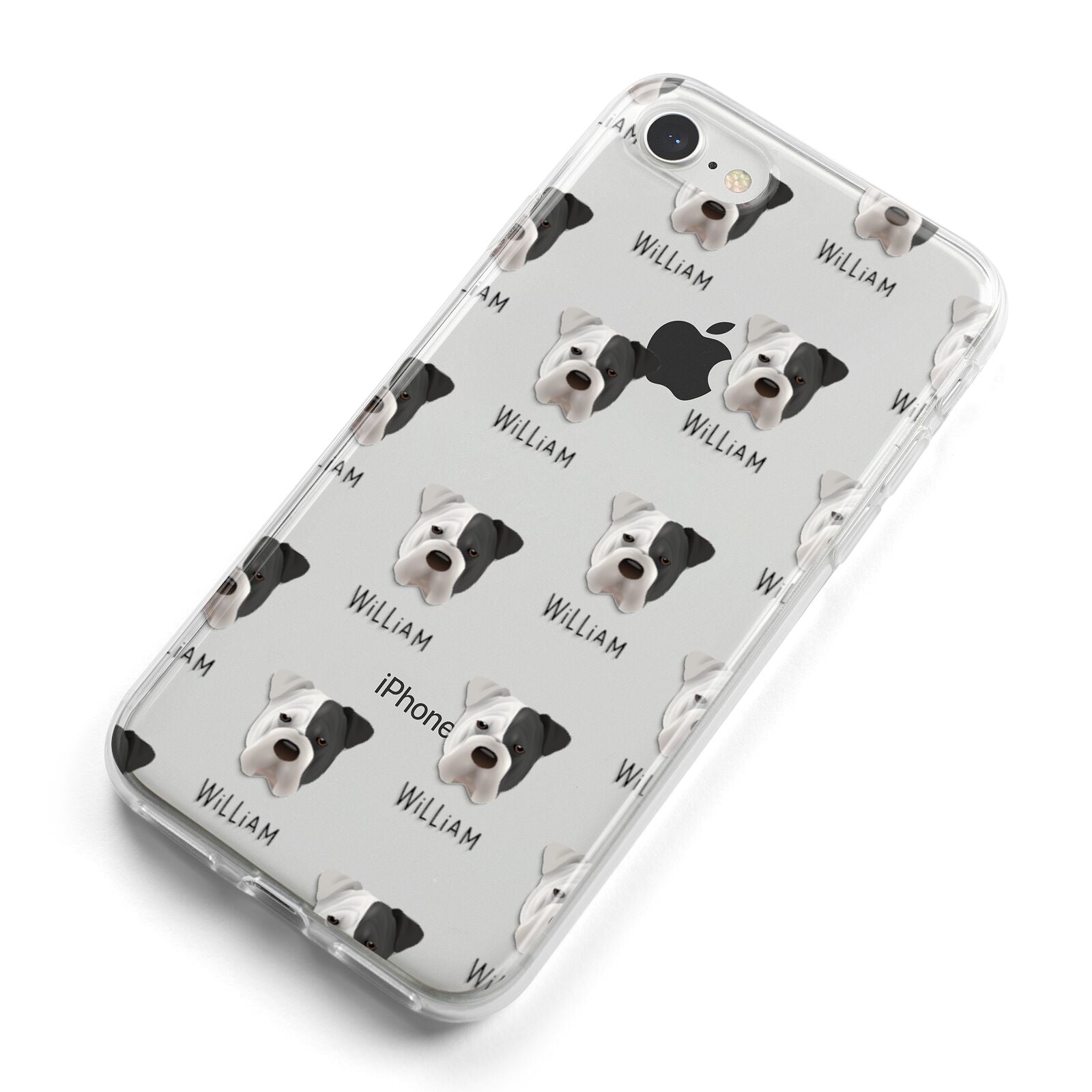Bull Pei Icon with Name iPhone 8 Bumper Case on Silver iPhone Alternative Image