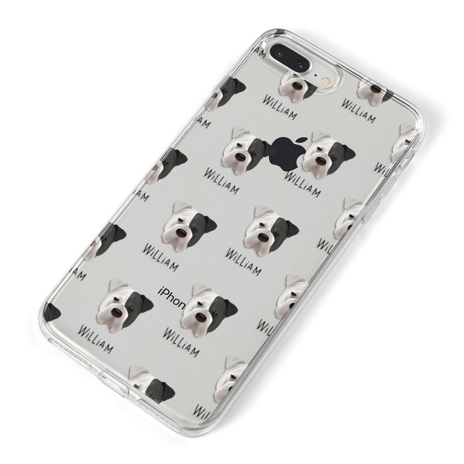 Bull Pei Icon with Name iPhone 8 Plus Bumper Case on Silver iPhone Alternative Image