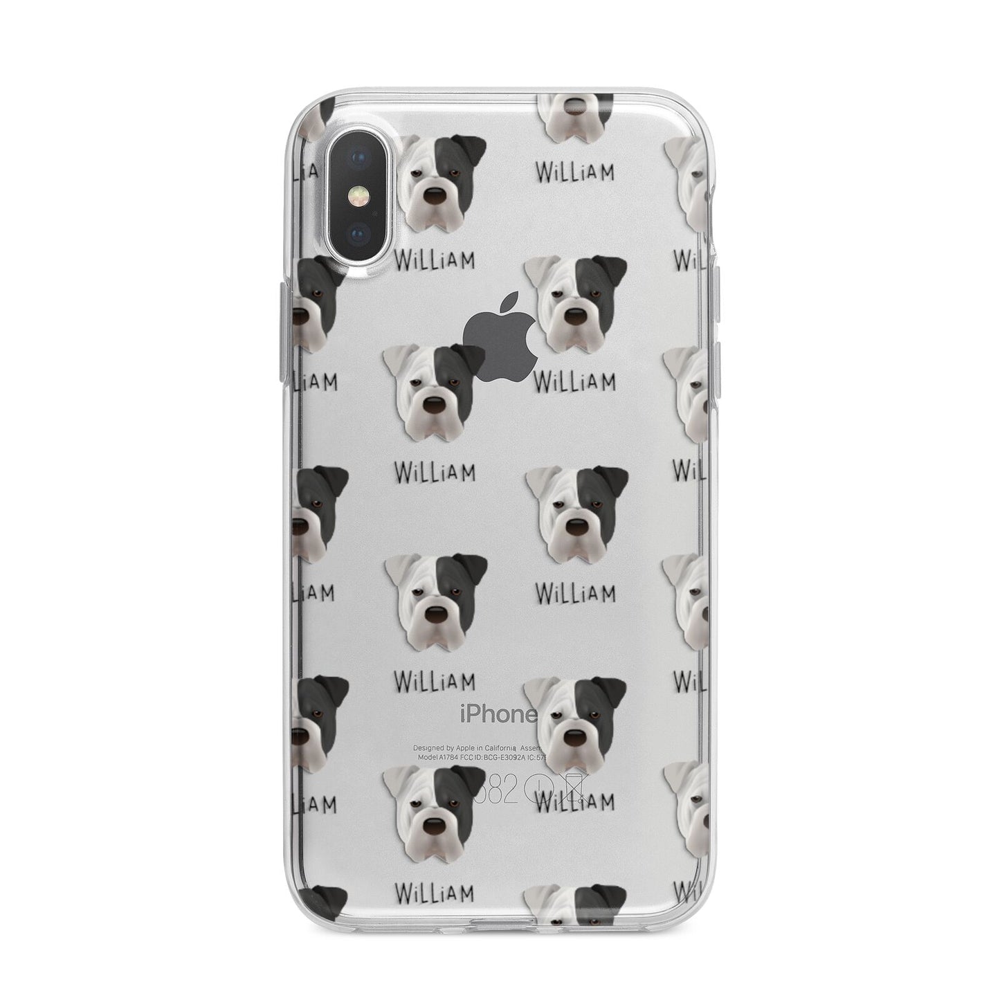 Bull Pei Icon with Name iPhone X Bumper Case on Silver iPhone Alternative Image 1