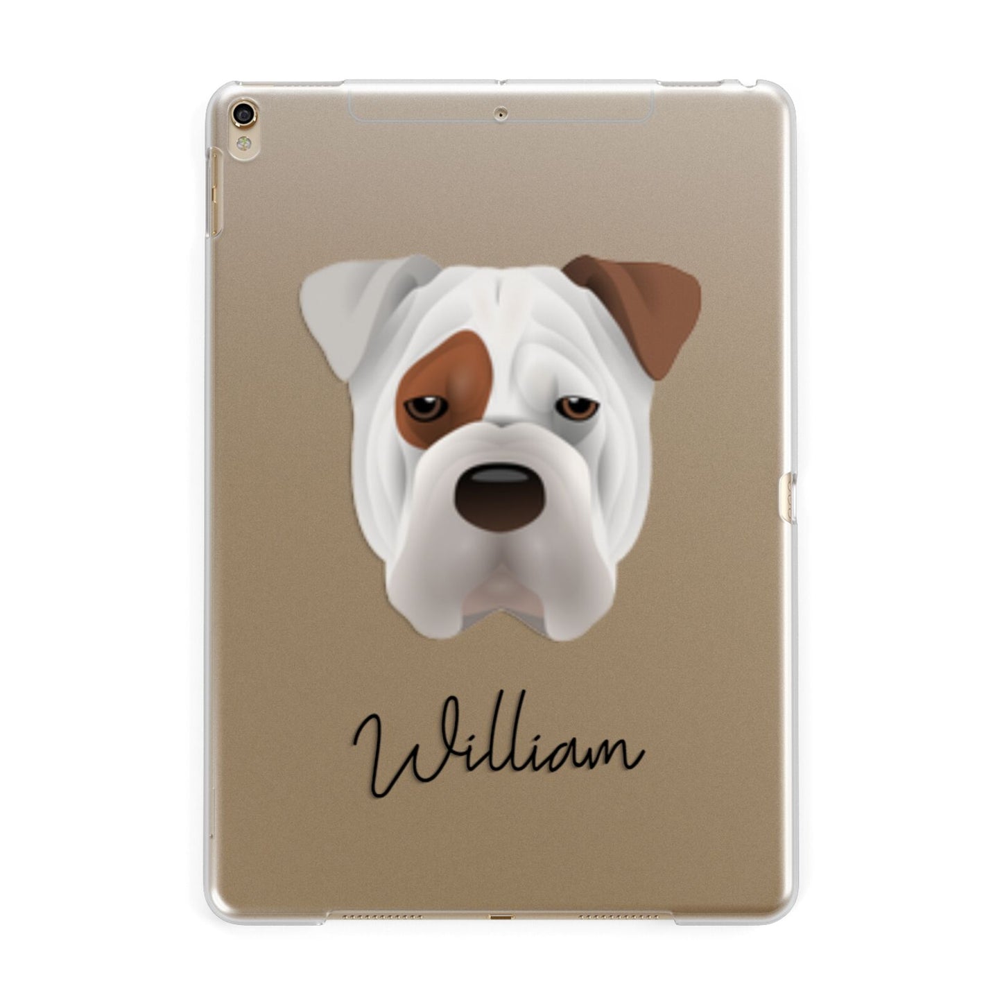 Bull Pei Personalised Apple iPad Gold Case
