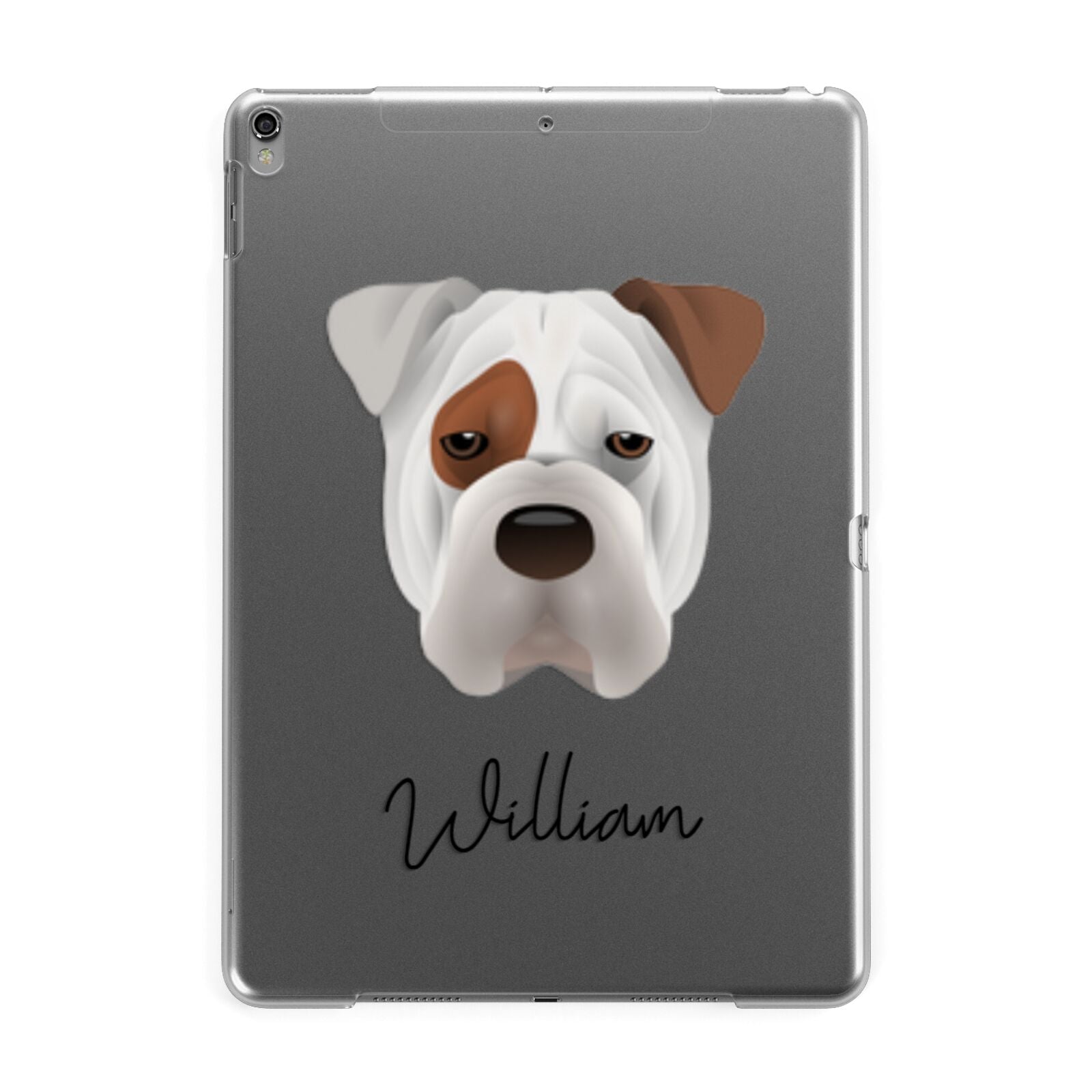 Bull Pei Personalised Apple iPad Grey Case