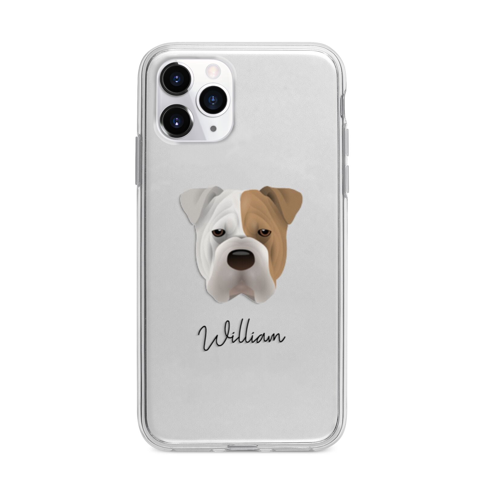 Bull Pei Personalised Apple iPhone 11 Pro in Silver with Bumper Case