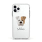Bull Pei Personalised Apple iPhone 11 Pro in Silver with White Impact Case