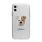 Bull Pei Personalised Apple iPhone 11 in White with Bumper Case