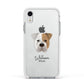 Bull Pei Personalised Apple iPhone XR Impact Case White Edge on Silver Phone